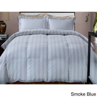 Hotel Grand Hotel Grand Damask Stripe 800 Thread Count Cotton Rich Down Alternative Comforter Blue Size Twin