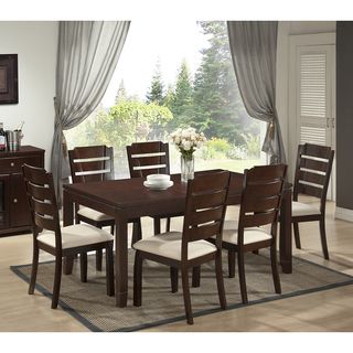 Baxton Studio Victoria 7 piece Wood Modern Dining Set With Two Bonus Dining Chairs Beige Size 7 Piece Sets