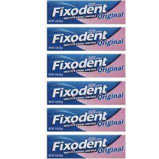 Fixodent 1.4 ounce Original Denture Adhesive Cream (pack Of 6)