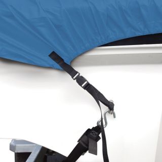 Classic Accessories Stellex Boat Cover — Blue, Fits 16ft.-18.5ft. Fish, Ski and Pro-Style Bass Boats (Beam Width Up to 98in.), Model# 20-147-100501-00  Boat Covers