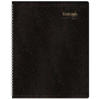 Brownline 2014 EcoLogix Monthly Planner, 14 Months (December 2013   January 2015), Twin Wire, Black, 8.875 x 7.125 Inches, 100% Post Consumer Recycled Paper (CB430W.BLK 14)  Appointment Books And Planners 