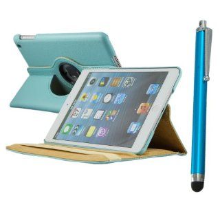 Brightgate New Blue Pu Leather 360 Swivel Magnetic Smart Case Stand for Apple Ipad Mini with blue stylus pen Computers & Accessories