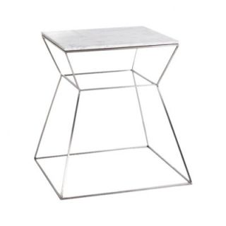 sohoConcept Gakko End Table 550 GAKMAR Top White Marble