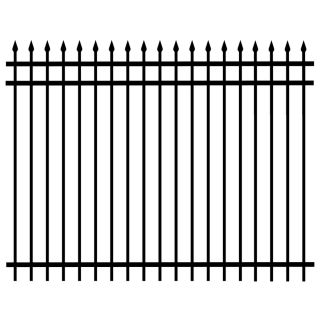 Black Galvanized Steel Fence Panel (Common 60 in x 96 in; Actual 58 in x 94 in)