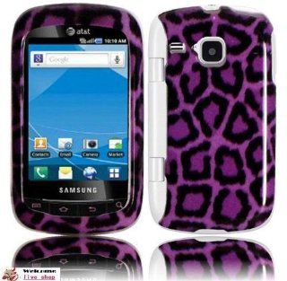 For Samsung Doubletime I857 Design Cover   Purple Leopard Cell Phones & Accessories