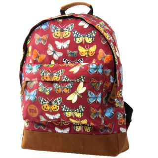 Mi Pac Butterfly Backpack   Burgundy      Womens Accessories