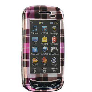 NEW PINK PLAID HARD COVER CASE FOR AT&T SAMSUNG IMPRESSION SGH A877 PHONE Cell Phones & Accessories