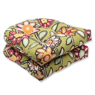 Pillow Perfect Outdoor Wilder Kiwi Wicker Seat Cushion (set Of 2)