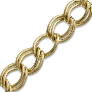 Elegance DItalia™ 22mm Double Link Bracelet in Bronze with 14K Gold