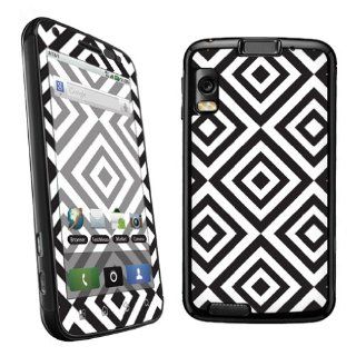 Motorola Atrix 4G MB860 AT&T Vinyl Decal Protection Skin Black White Square Cell Phones & Accessories