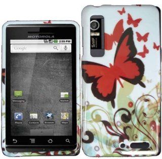 For Verizon Motorola Droid 3 Xt862 Accessory   Butterfly Design Hard Case Proctor Cover + Lf Stylus Pen Cell Phones & Accessories