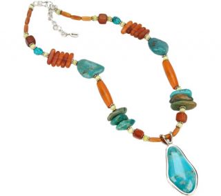 Barse Turquoise/Horn Necklace SN6190THN