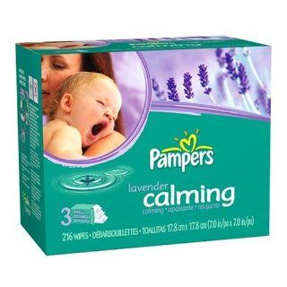 Pampers Baby Wipes Refills, Calming Lavender Scent, 216 Count Resealable Packs (Pack of 4) (864 Total Wipes) Health & Personal Care