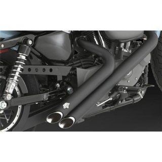 Vance And Hines Black Sideshots Exhaust System For Harley Davidson XL 883 (EFI)/XL 1200C (EFI)/XL 883C (EFI)/ XL 1200L (EFI)/ XL 883L (EFI)/XL 1200N (EFI)/XL 1200R (EFI) 2007 2008 / XL 883R (EFI) 2007 / XL 883/XL 1200R 2004 2006 / XL 883R 2005 2006 Automo