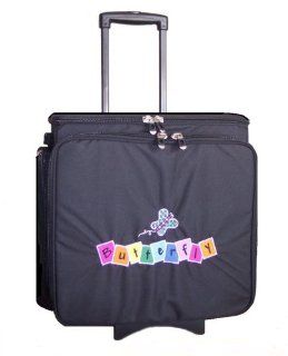 ScrapBug BF501 Butterfly Rolling Tote, Black