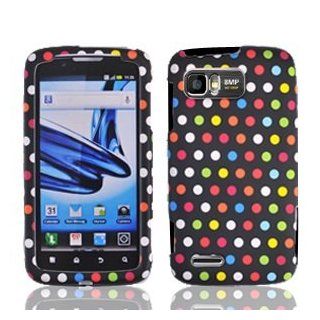 For AT&T Motorola Atrix 2 Mb865 Accessory   Rainbow Dots Designer Hard Case Protector Cover + Free Lf Stylus Pen Cell Phones & Accessories
