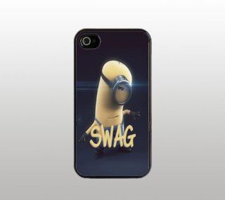 Swag Minion Snap On Case for Apple iPhone 5   Hard Plastic   Black   Cool Custom Cover   Cool Minions Cell Phones & Accessories