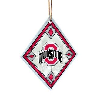 NCAA Ohio State Buckeyes Art Glass Ornament  Sports Fan Hanging Ornaments  Sports & Outdoors