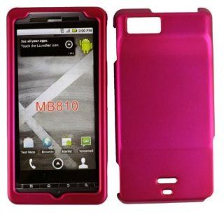 For Verizon Motorola Droid X2 MB870 Accessory   Pink Rubber Hard Case Proctor Cover Cell Phones & Accessories