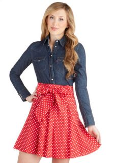 Musee Matisse Skirt in Red Dots  Mod Retro Vintage Skirts