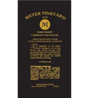 2008 Hestan Vineyards Meyer Vineyard Napa Valley Cabernet Sauvignon 750 mL Wine