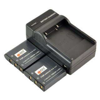 DSTE 2x SLB 1237 + DC46 Charger Battery For SAMSUNG EPSON L500V Digimax L55 Digimax L55W Digimax L85 SIGMA DP1 DP2  Digital Camera Batteries  Camera & Photo