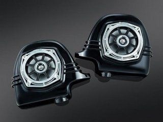 Kuryakyn 894 Gloss Black 2 Ohm Fairing Lower Speaker Automotive