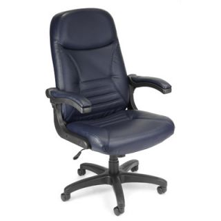 OFM Executive MobileArm  Leather Office Chair 550 L Leather Navy
