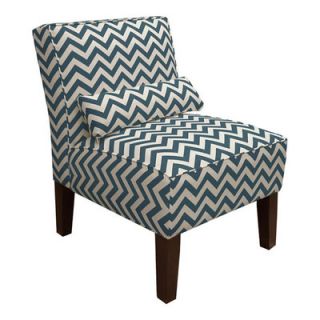 Skyline Furniture Fabric Slipper Chair 5705 Color Zig Zag Navy