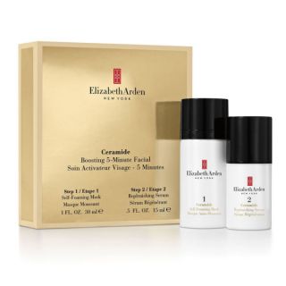 Elizabeth Arden Ceramide Intensive 5 Minute Facial Foaming Mask (30ml) and Replenishing Serum (15ml)      Health & Beauty