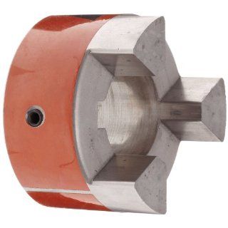 Lovejoy 12121 Size L150 Standard Jaw Coupling Hub, Sintered Iron, Inch, 1.875" Bore, 3.75" OD, 1.75" Length Through Bore, 3708 in lbs Max Nominal Torque, 0.5" x 0.25" Keyway Spider Couplings