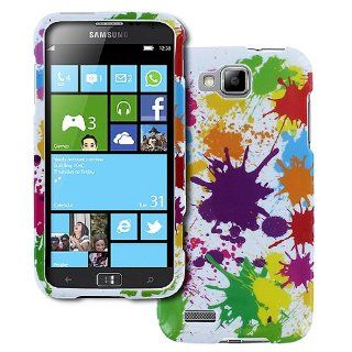 Colorful Paint Splatter Hard Case Cover for Samsung ATIV S SGH T899 SGH T899M Cell Phones & Accessories