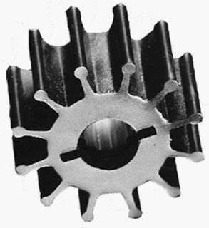 Jabsco 18673 0001 Marine Replacement Impeller (Neoprene, I Silhouette, 7/8" Deep, #1 Slotted Shaft or #2 Through Hole Pin Drive, 1/2" Shaft, 10 Blade, 2" Diameter, Brass Insert)  Boat Plumbing Items  Sports & Outdoors