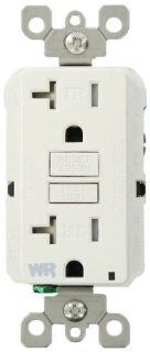 Leviton WT899 W 20 Amp 125 Volt SmartLock Pro Slim Weather Resistant and Tamper Resistant GFCI Receptacle, White   Ground Fault Circuit Interrupter Outlets  