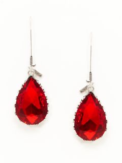 Classic Red Crystal Teardrop Earrings by Rodrigo Otazu