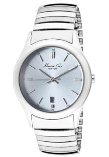Kenneth Cole KC9147  Watches,Mens Silver Dial Stretch Stainless Steel, Casual Kenneth Cole Quartz Watches