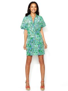 Silk Blouson Shirtdress by Tracy Reese