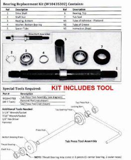 W10435302KIT Whirlpool Cabrio Washer Tub Bearing Repair Kit