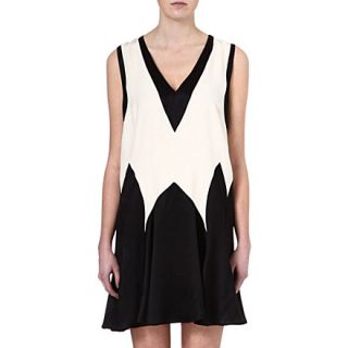 MARC BY MARC JACOBS   Flame panelled silk dress