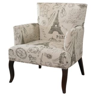 Powell French Calligraphy Wingback Chair 409 936