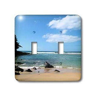 3dRose LLC lsp_22971_2 Hawaii Tropical Beach Double Toggle Switch   Switch Plates  