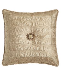 Plisse Pillow with Rosette, 16Sq.   Dian Austin Couture Home