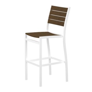 POLYWOOD Slat Seat Aluminum Patio Bar Height Chair