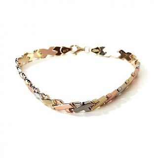 Michael Anthony Jewelry® X Stampato 8" Tricolor 10K Bracelet