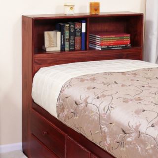 Gothic Furniture Twin Bookcase Headboard 87AT B Finish Antique Cherry