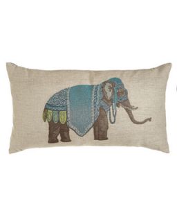 Azure Elephant Pillow