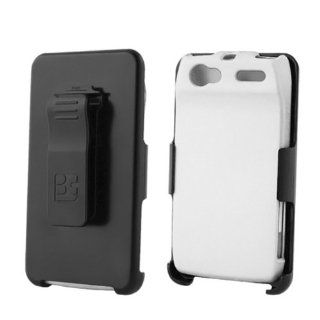 Motorola ELECTRIFY 2 XT881 White Cover Case + Kickstand Belt Clip Holster + Naked Shield Screen Protector Cell Phones & Accessories
