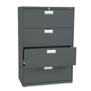 HON 600 Series 4 Drawer  File 684L Finish Charcoal