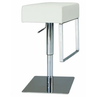 Chintaly 21 Adjustable Swivel Bar Stool 0811 AS BLK Color White