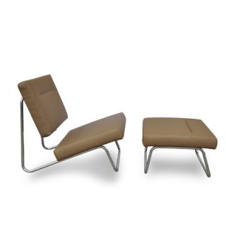 International Design Malaga Chair and Ottoman F365 brown